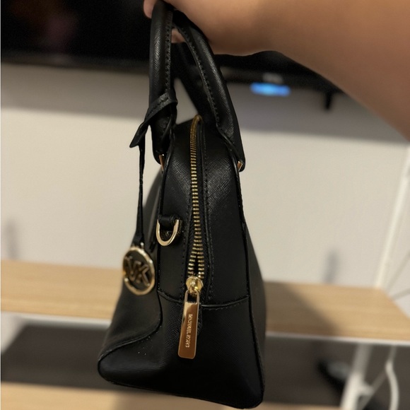 Michael Kors Black Saffiano Leather Ayden Medium Satchel Bag - Picture 10 of 14